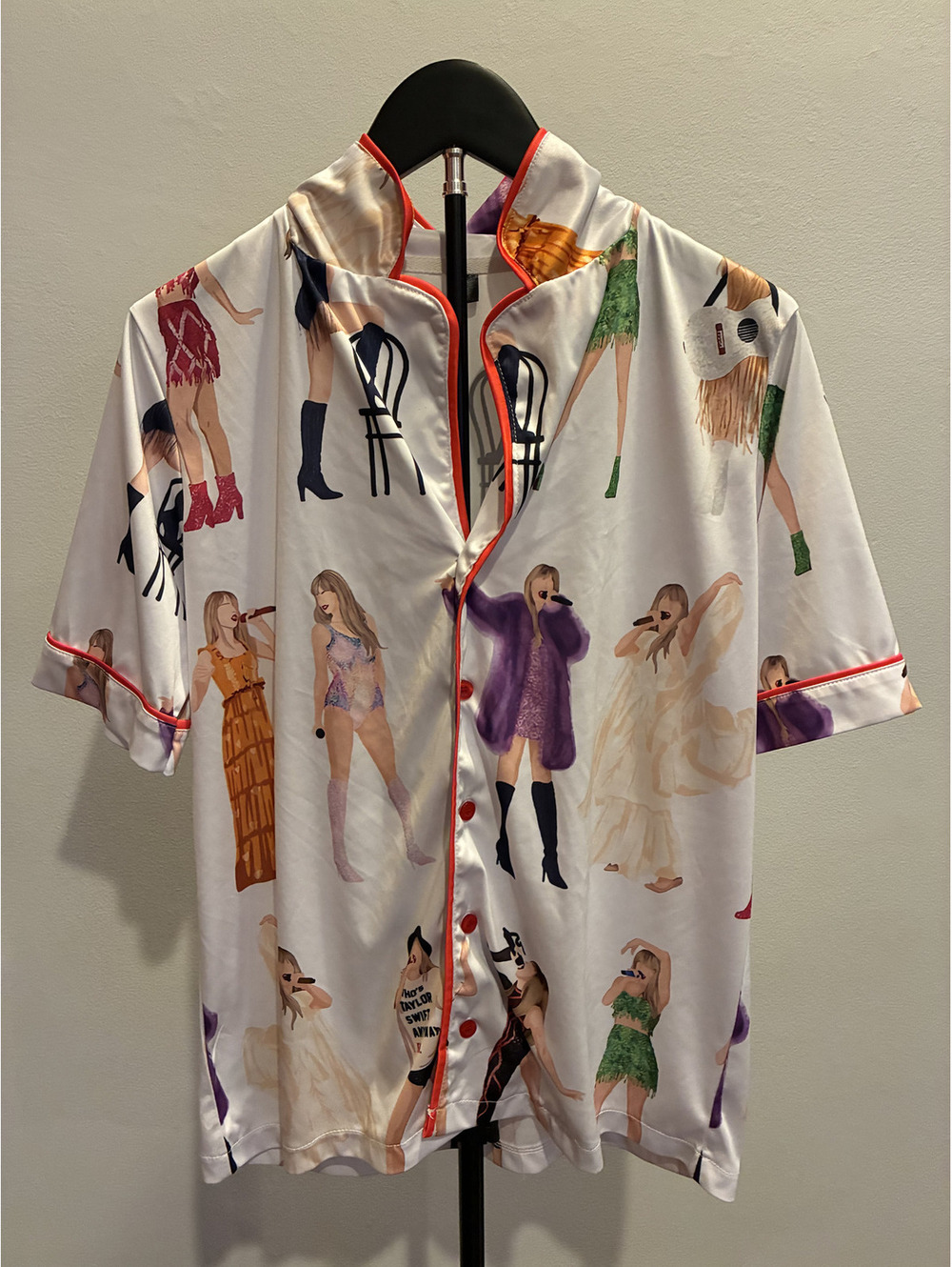 Taylor Swift Eras Tour Inspired Satin Pajama Top – Medium